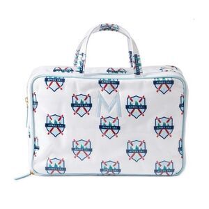 New Mark and Graham Clear Coated Travel Pouch Apres Ski Crest
